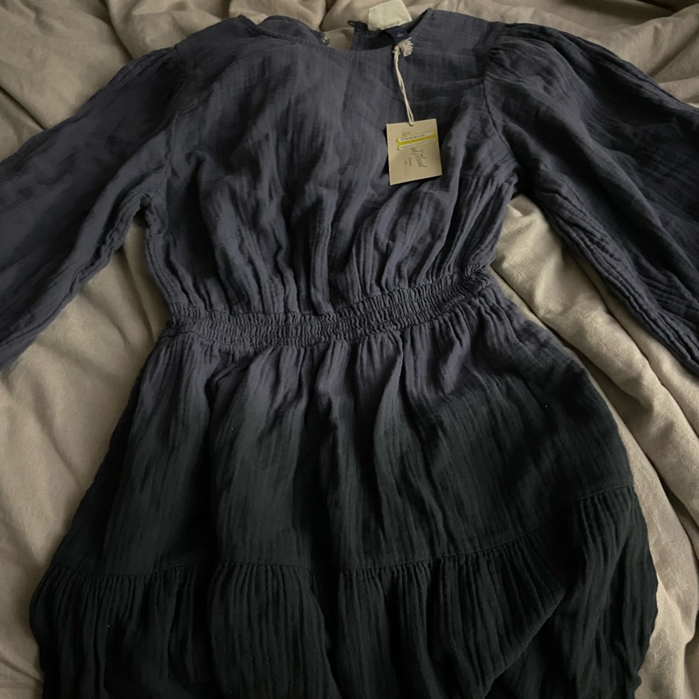Universal Thread Tie-Dye Long Sleeve Tiered Dress